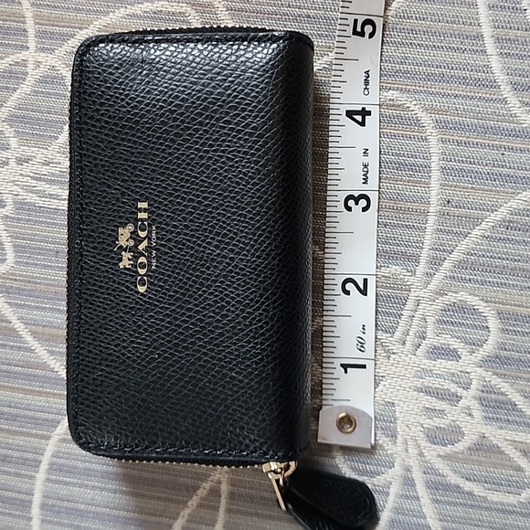 Coach Black Leather Coin Wallet - Picture 6 of 7